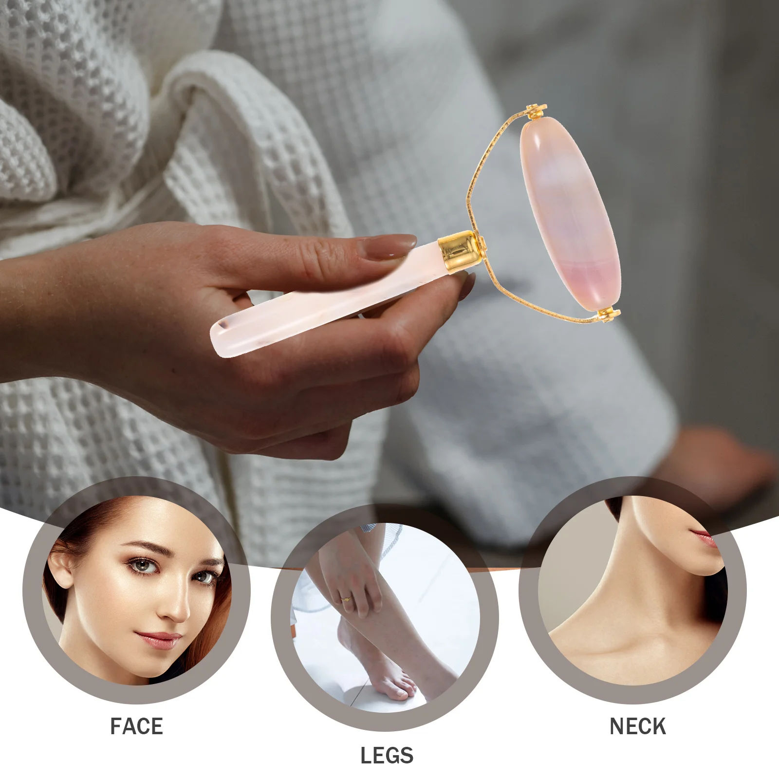 Rodillos de Jade para el cuidado de la piel, herramientas de masaje Facial, ojos y cuerpo, raspador de masaje de belleza portátil, rodillo para el cuidado de la piel, 2 uds.