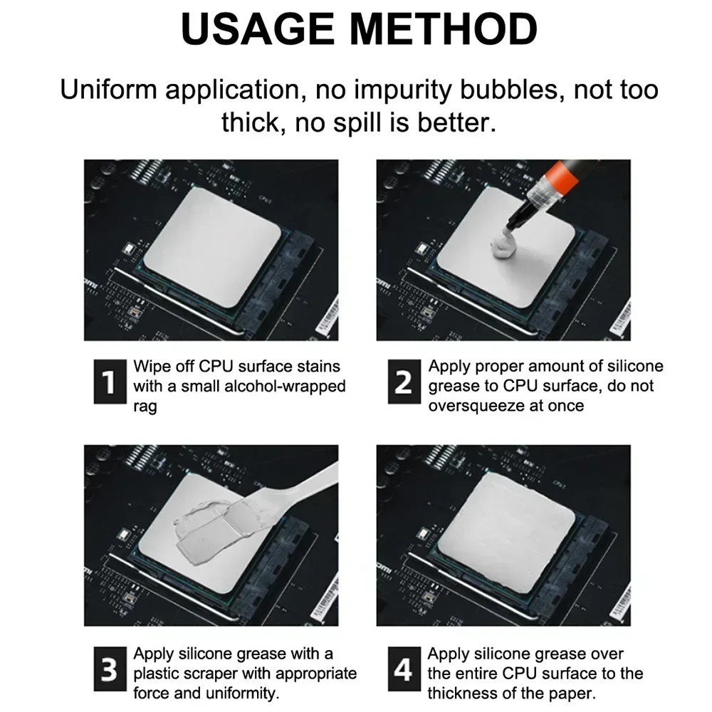 12.8W/mk Thermal Grease 1g 2g 4g for CPU PC Desktop Laptop Notebook CPU GPU VGA Card Thermal Conductive Paste MT8