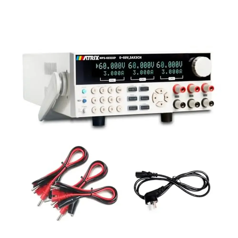 Ajustável Triplo Saída Fonte de Alimentação Bancada, DC programável, High Precision Lab Power Supply, 540W, MPS-6033XP, 60V, 3A