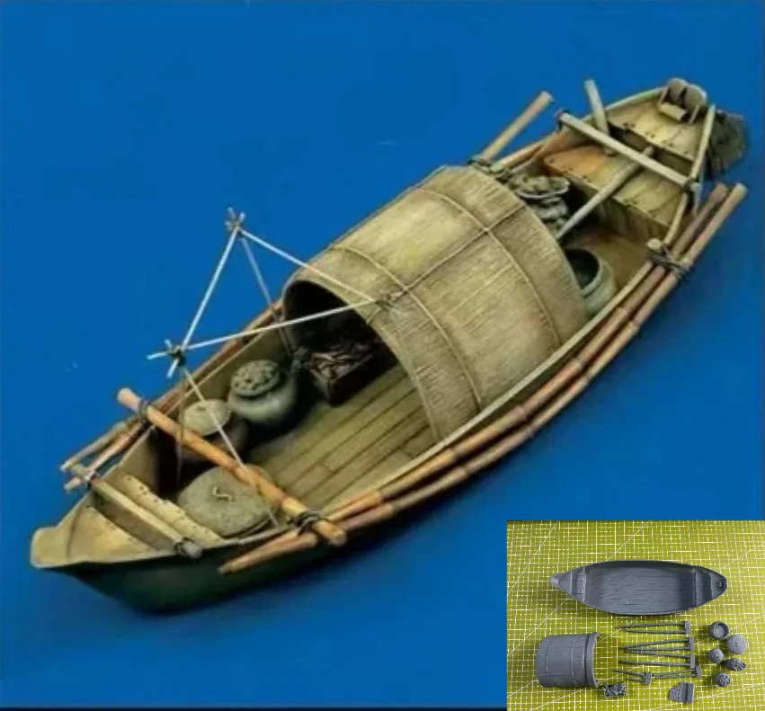 

High Quality 1:35 Cast Resin Gray Model Vietnam War Vietnam Resin Boat Unassembled and Uncolored