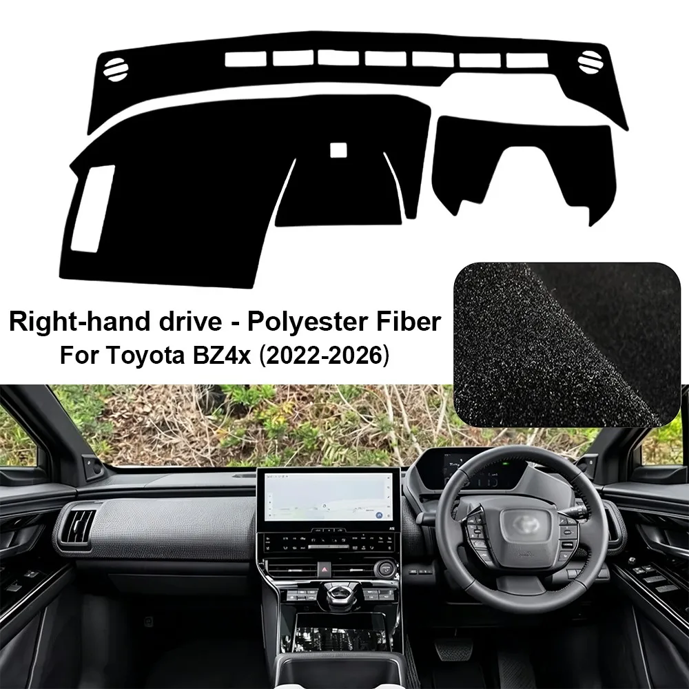 Flannel Car Dashboard Cover For Toyota bz4x 2022-2026 Dash Mat Board Pad Carpet Dashmat Anti-UV Mats Auto Interior Accessories