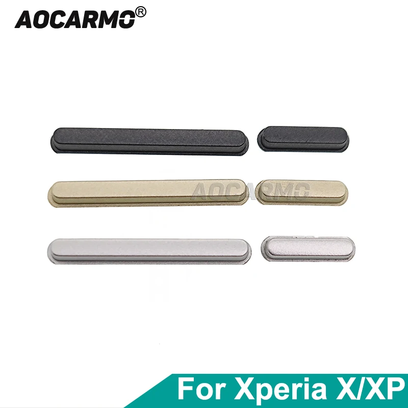 Aocarmo For Sony Xperia X F5121 F5122 XP Performance F8131 F8132 Volume Buttons Camera Shutter Key And Mat Pad Replacement Part