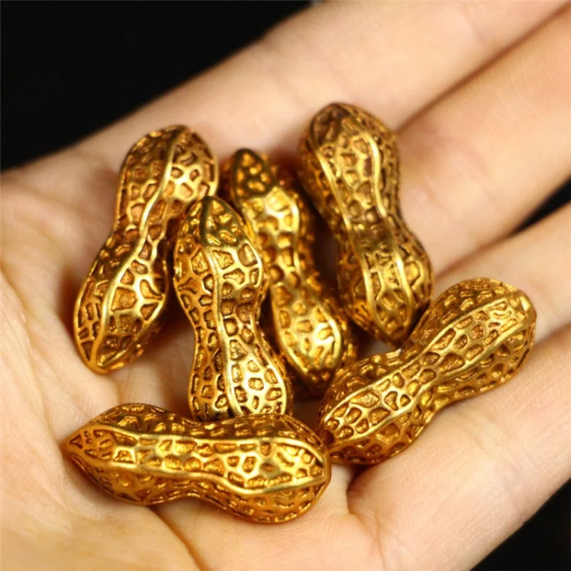 Antique Style Court Royal Gift Gilding Solid Golden Peanut Golden Melon Seeds Clear Coin Gold Bar Gold Cake Antique