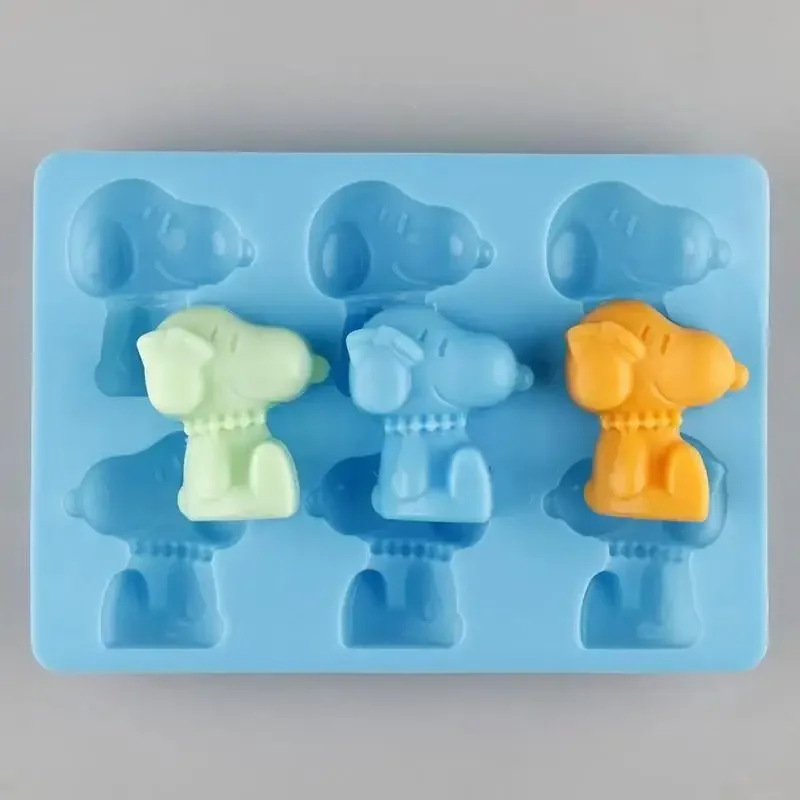 Snoopy moldes de silicone dos desenhos animados reutilizáveis molde de chocolate moldes de doces casa diy decoração do bolo molde de cozimento acessórios de cozinha
