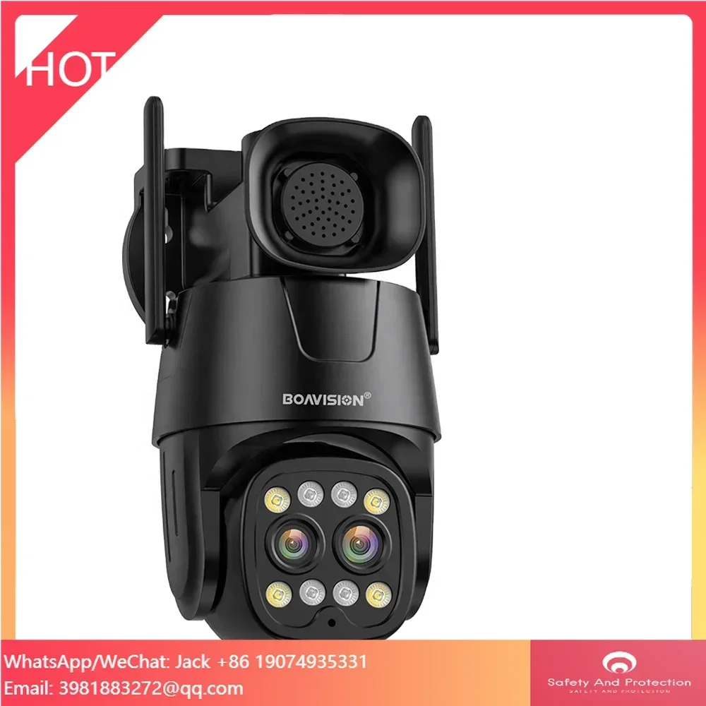 AI Humanoid Detection 2.8mm-8mm Dual Lens Camera WiFi/4G Waterproof IP Surveillance Home Security Wireless PTZ Security Camera
