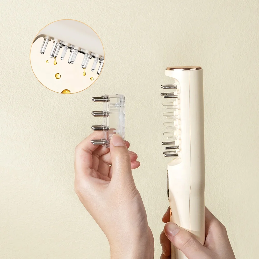 Anti-Hair Loss Applicator Scalp Massage Comb Regrowth Liquid Comb Hair Growth Comb with Scalp Hair Follicle Detection Function