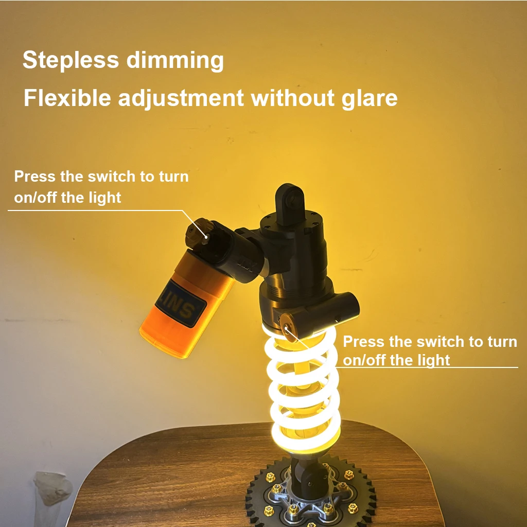 Creative Shock Absorber Night Light, Industrial Table Decor, Gaming Room Atmosphere Lamp, Personalized Gift for Boys desk lamp