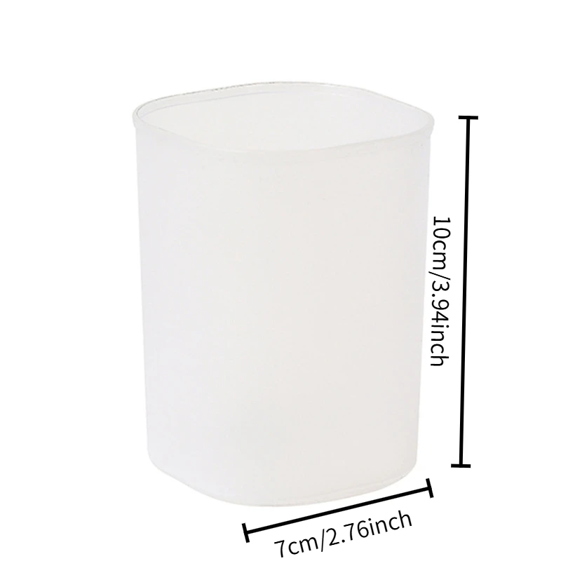2pcs Desktop Transparent Round Plastic Pen Holder, Multifunctional Stationery Organizer, Student Pen Stand, Storage Tube