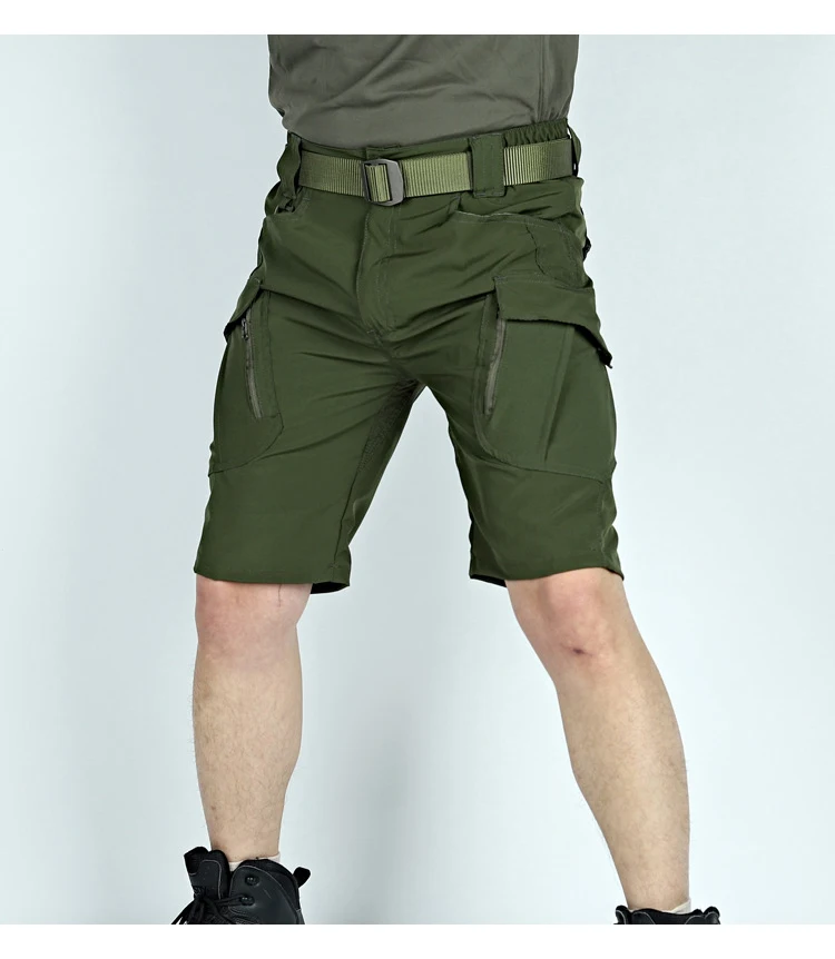 TRVLWEGO Herren Taktische Cargo-Shorts Schnelltrocknende Wander- und Arbeitshosen mit Mehreren Taschen Freizeit-Reise-Anglerhosen – Detail 13