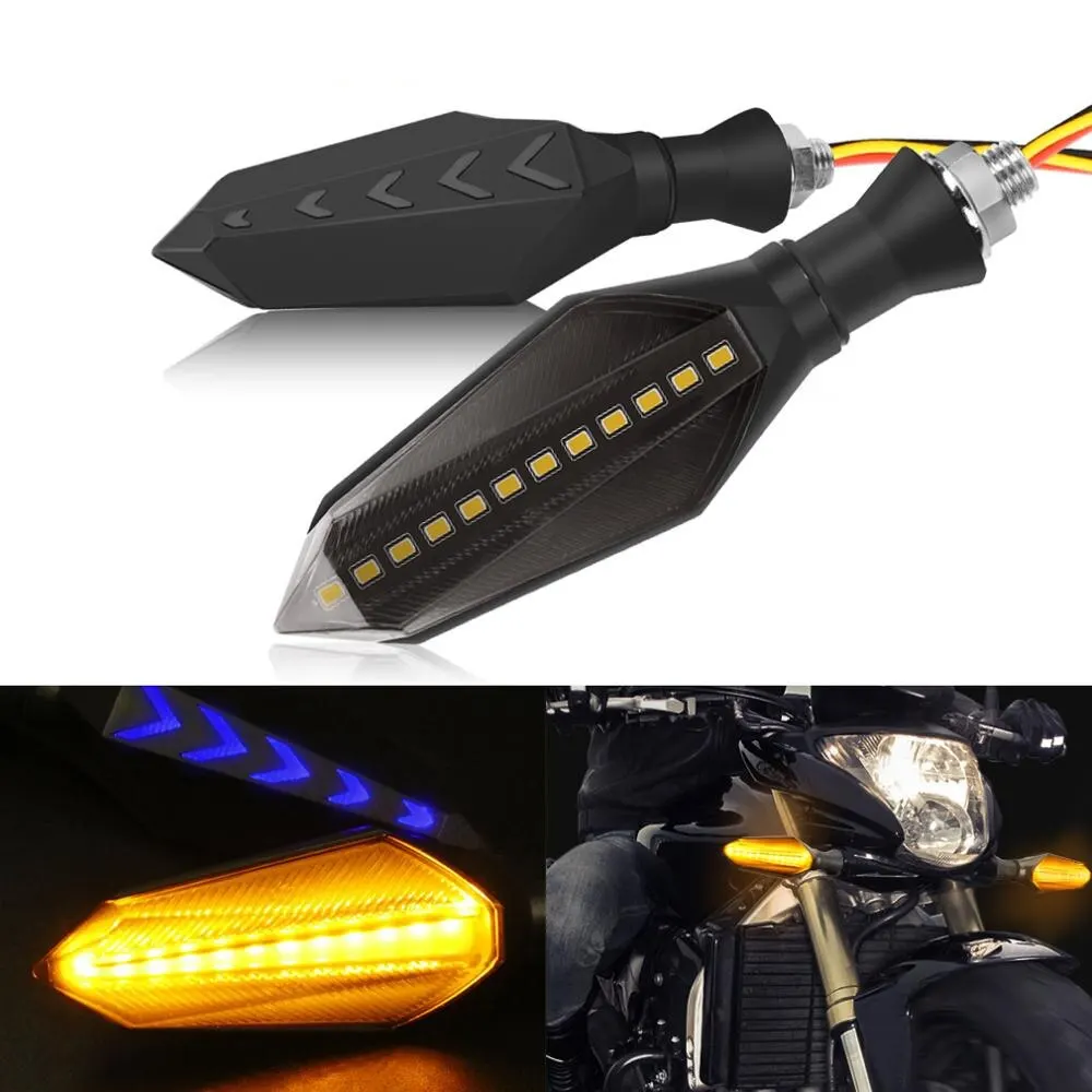 2pcs NEW Motorcycle Modified Turn Signals Waterproof Turn Lights LED Direction Lamp Decorative Motocross Lights Daytime Lamp