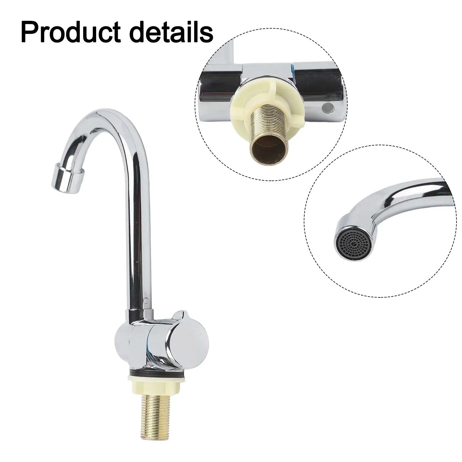 Stainless Steel Faucet 360 Rotating Faucet Washing Dishes Rinsing Vegetables Stainless Steel Modern Kitchen Decor Swivel Design