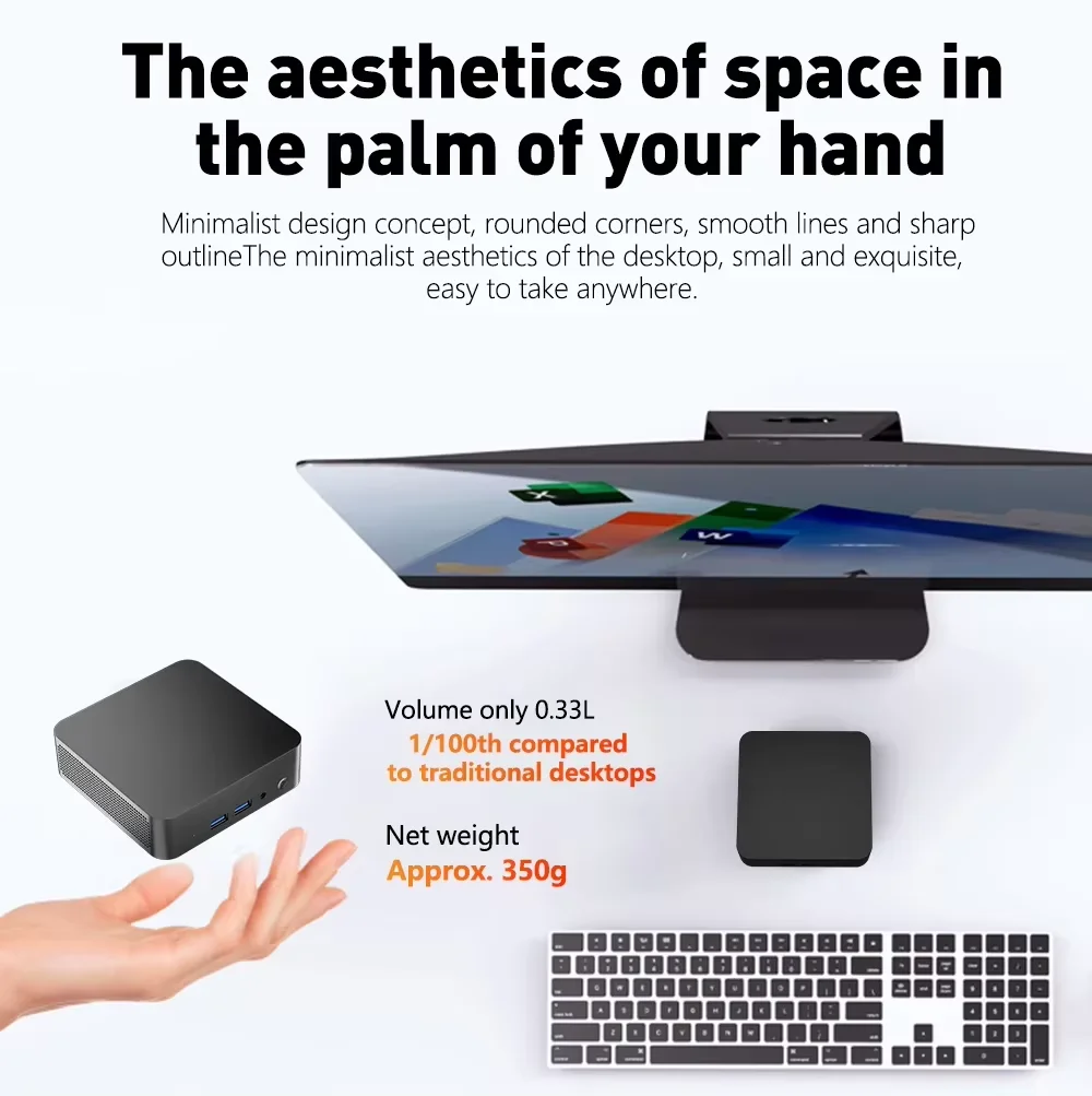 Portable Mini PC  Core i9 8950HK Gaming Mini PC Windows 11 Pro 16GB DDR4 1TB 2TB M.2 SSD WiFi 6 BT5.2 Desktop Computer PC