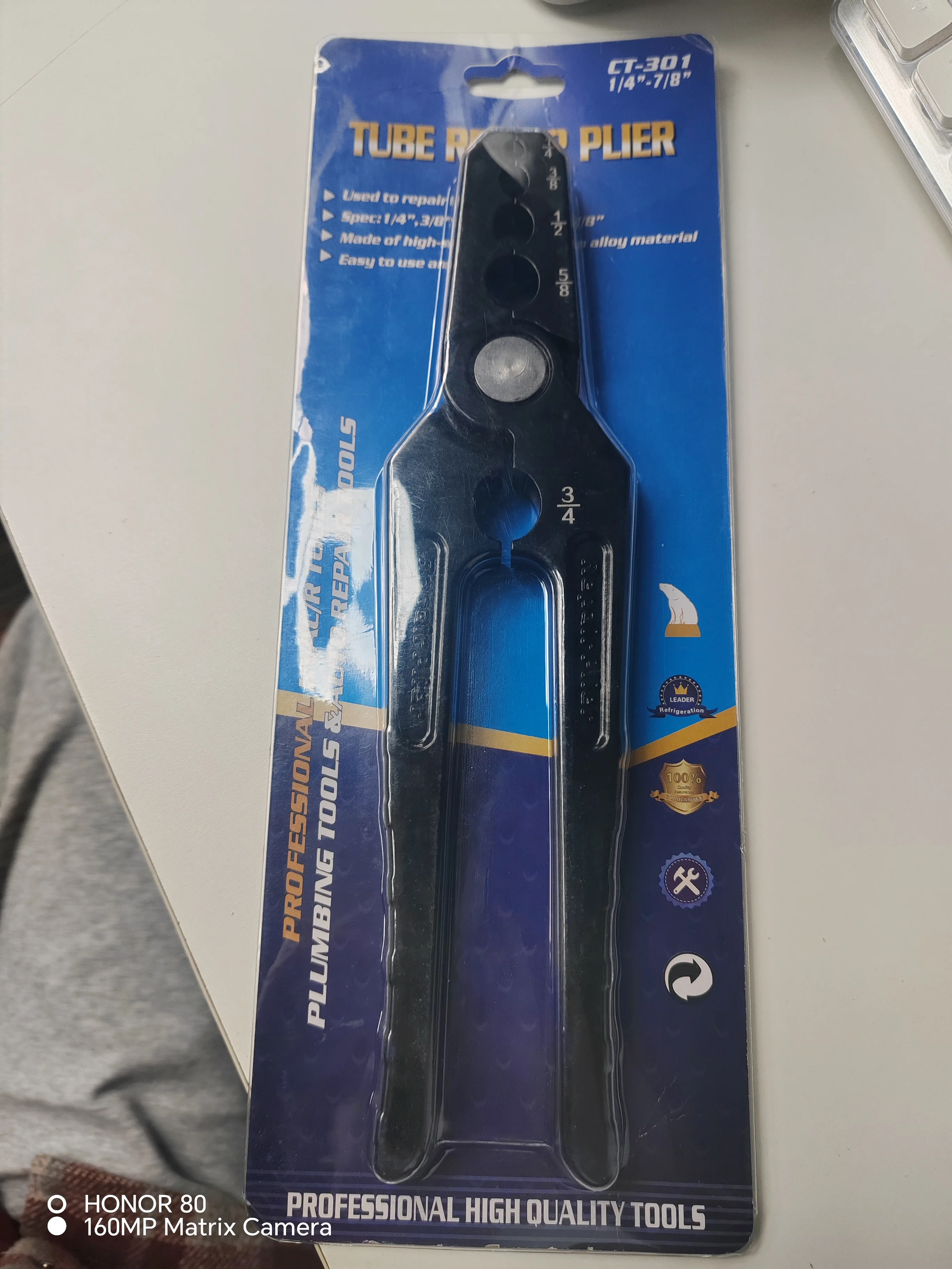 

HVAC Copper Tube Repair Pliers, Manual Compound Leverage Rounder Forming Tool for 1/4" 3/8" 1/2" 5/8" 3/4" Inch Pipe