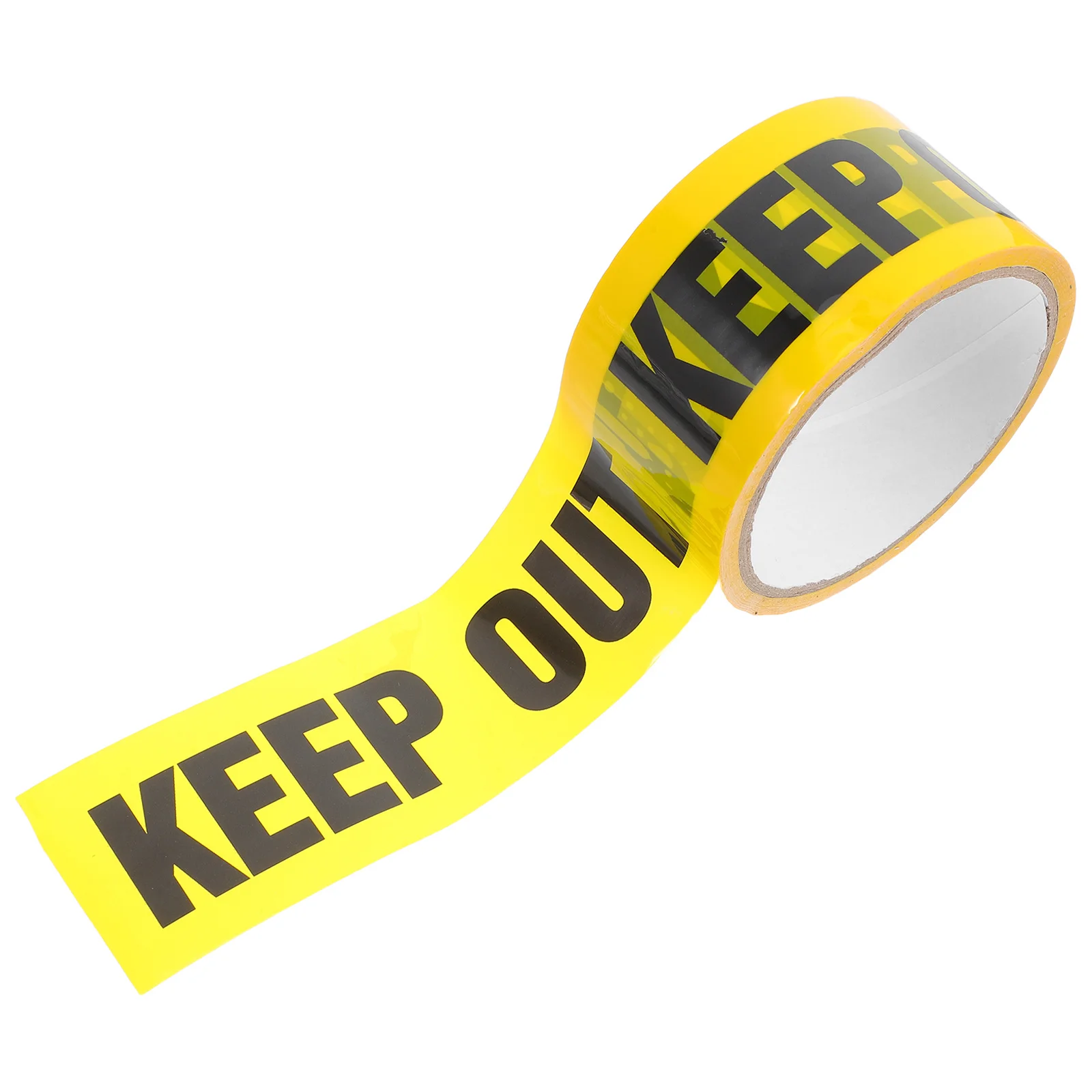 1 لفة شريط تحذيري أصفر شديد التحمل لحواجز عمل الطرق البناء، لفة شريط لاصق مقاومة للانزلاق #2