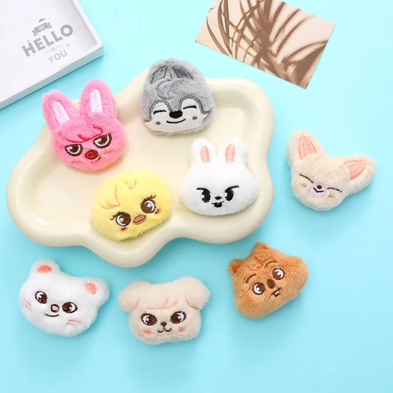 

Stray kids skzoo new cartoon doll brooch skzoo doll animal head clothing bag accessories