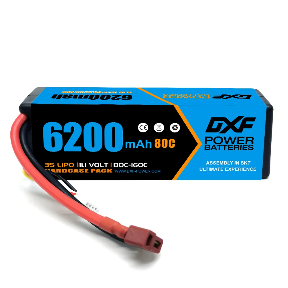 Batteria DXF 3S Lipo 11.1V 6200mAh 80C con custodia rigida con spina EC5 per 1/8 Buggy Truggy Offroad Car Boat Truck Airplane UAV RACIN