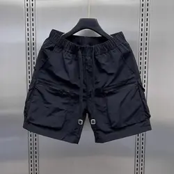 Große Tasche Workwear Shorts für Männer Sommer atmungsaktive schnell trocknende lässige Streetwear Sport einfache gerade fünf Punkt kurz