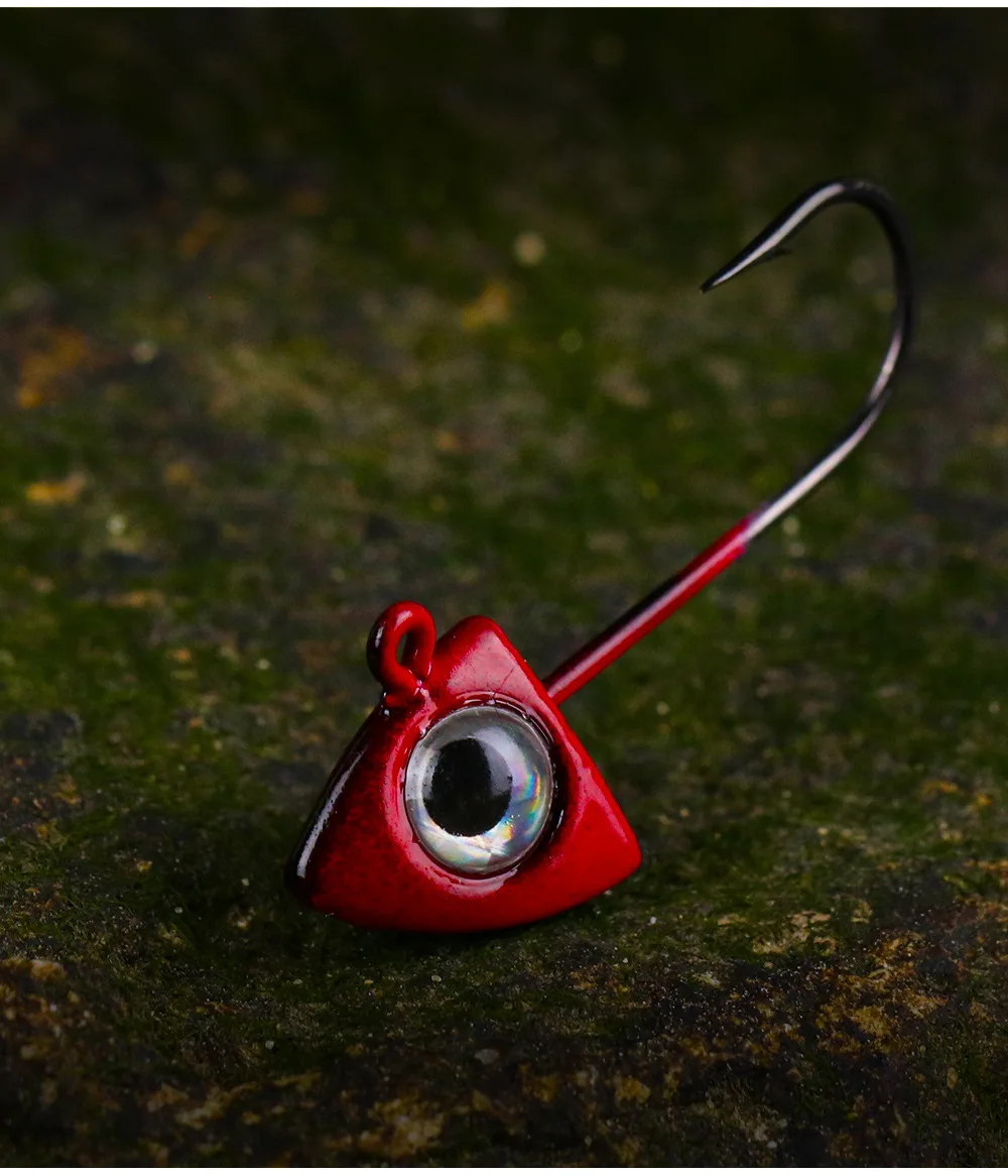 Dreieck-Jig-Kopfhaken, verstärken Haken, Wurmköder, weiche Ködervorrichtungen, einzelner Angelhaken, 2 g/3 g/4 g, Lot 5 Stück – Detail 11