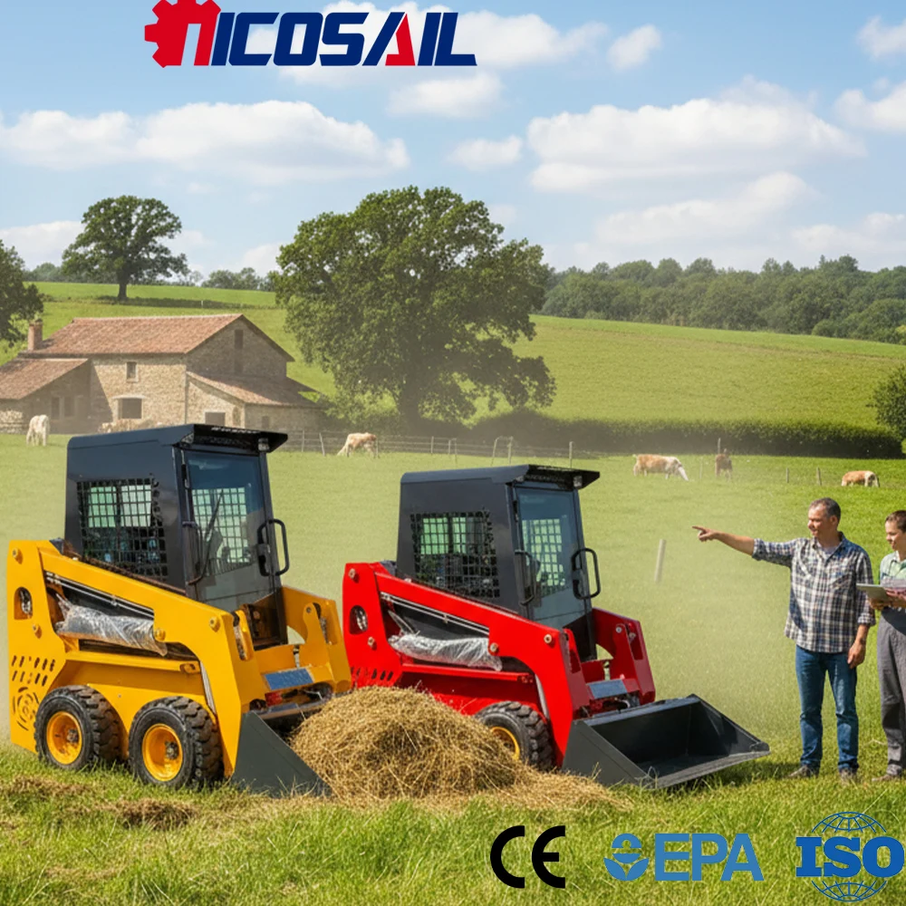 

Wheel Small Skid Steer Loader CE Approved Euro 5 Stable Performance Durable for Orchard Building Work