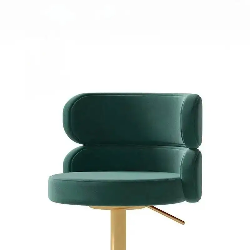 

Rotating Bar Chairs Simple Luxurious Backrest Lifting Island Chairs Hotel Front Desk High Footed Taburete Home Furniture YX50BC