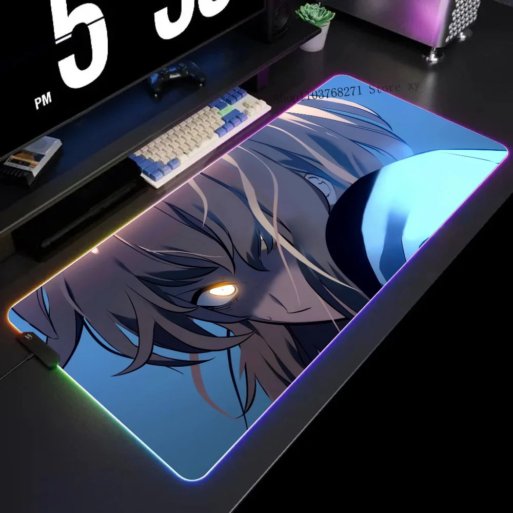 

Cha Hae In Solo Leveling Mousepad XXL RGB Gaming Mouse Pads HD Black Gamer Accessories Large LED