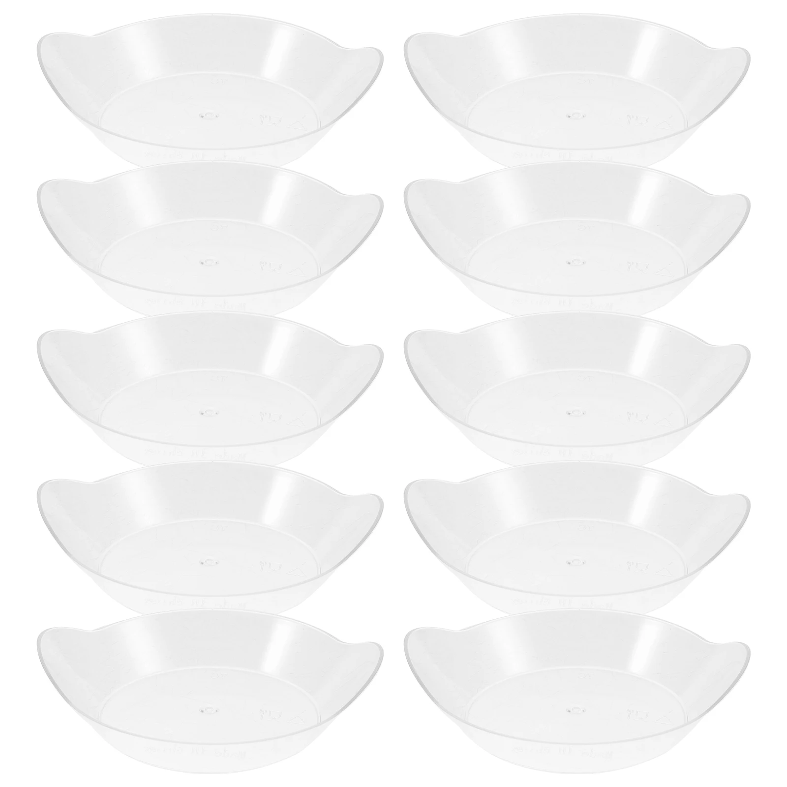 

50Pcs Clear Plastic Fruit Serving Plate Snack Dish Cake Holder Dessert Bowl for Home Party Wedding Bowl Plates