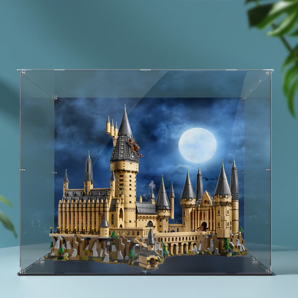 Acrylic display box for 71043 display case for Magic School Castle building block dustproof clear showcase  bricks storage box