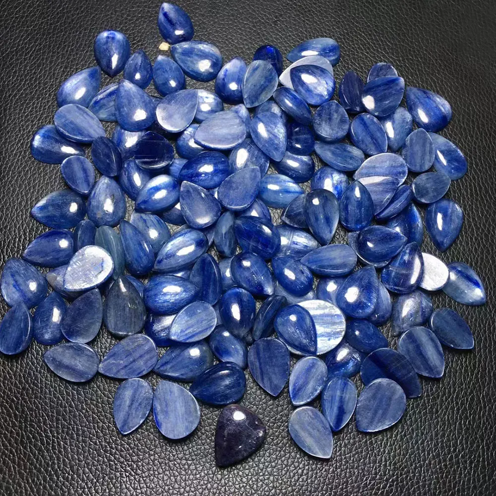 1pc Natural Kyanite Water Drop Teardrop for Pendant Quartz Crystal Healing Stone Gemstone Energy Reiki Jewelry Making Home Decor