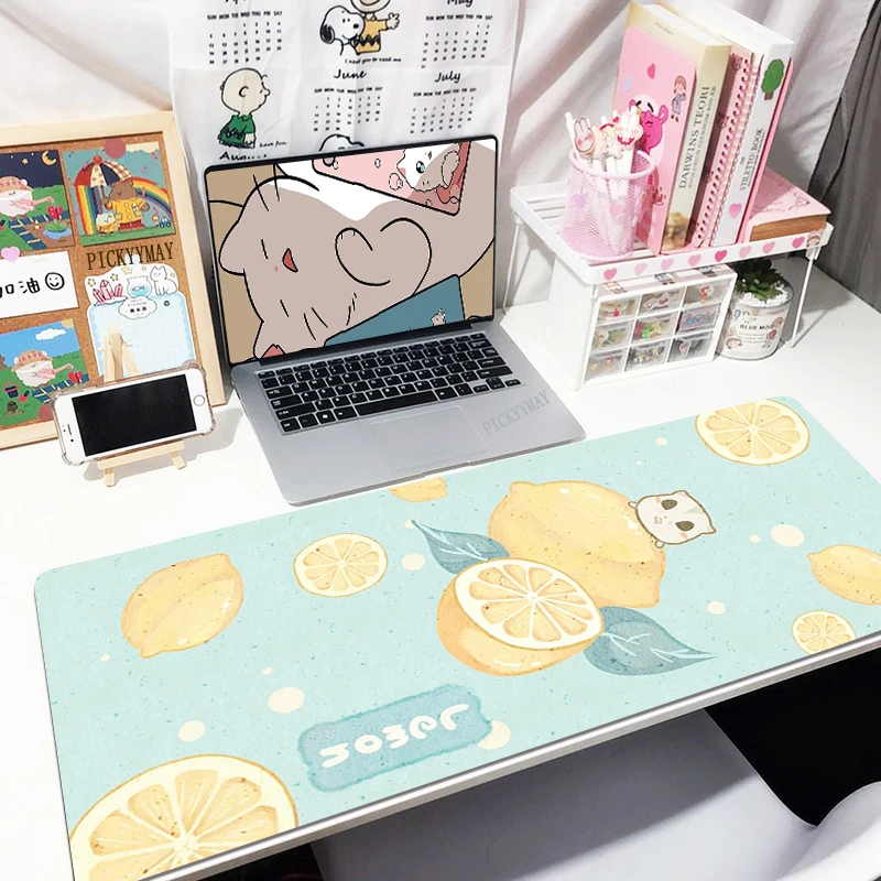 

Cute Large Mouse Pad Fruit 100x50cm Big Computer Mousepads Kawaii Office Mousepad Big Keyboard Mat Gamer Mouse Pads Desk Mats