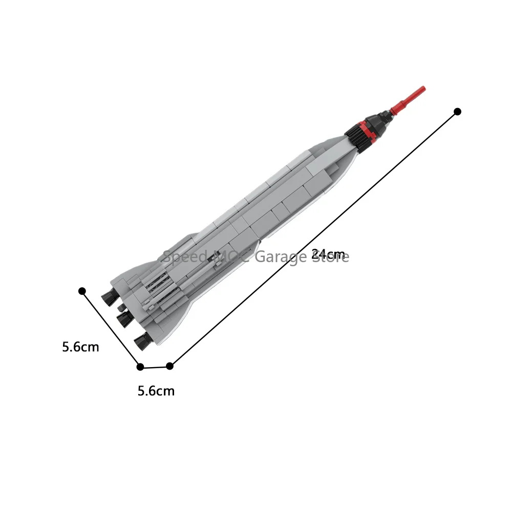 Titan Carrier Rocket Building Kit Mercury Program Space Launch Vehicle Small Particle Bricks Desktop Display Gift view 4