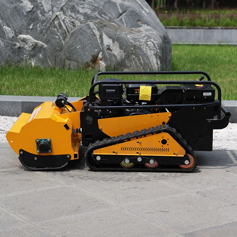 Customized fully functional tracked remote-controlled lawn mower for municipal greening, CE EPA road slope weed trimmer