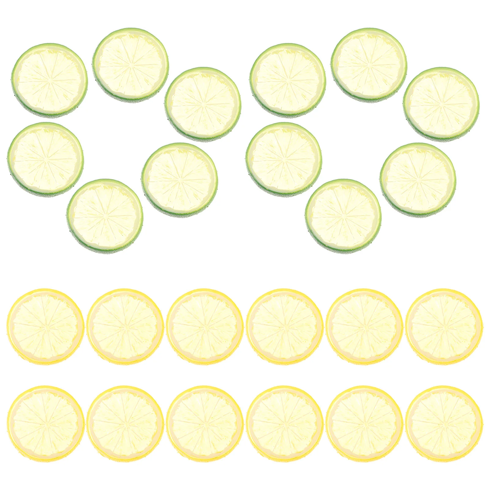 Artificial Lemon Ornament Imitation Slice Fruits Simulation Lemons Juice Fake Slices