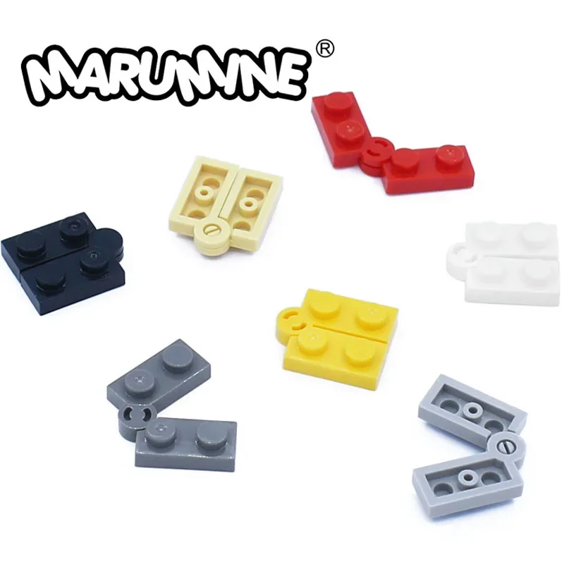 Marumine 1x2 шарнирная пластина 1x4 поворотный переключатель захват 20 шт. MOC кирпичная технология строительные блоки аксессуары 73983 2429 2430