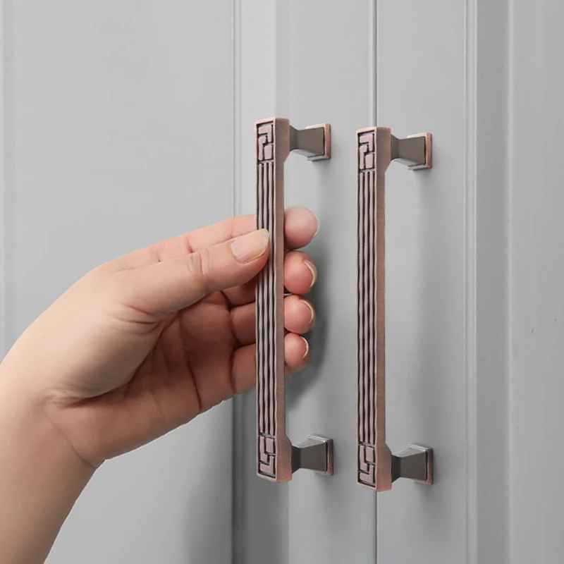 New Chinese Style Handles for Furniture Marbling Handles for Wardrobe and Drawer Kitchen Useful Accessories Cabinet Handles