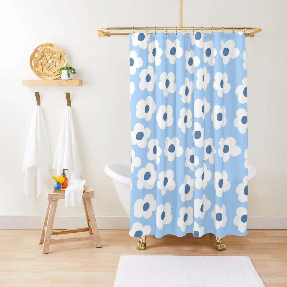 

White Flower Pattern 2 Shower Curtain Shower Set For Bathroom Shower For Bathroom Curtain