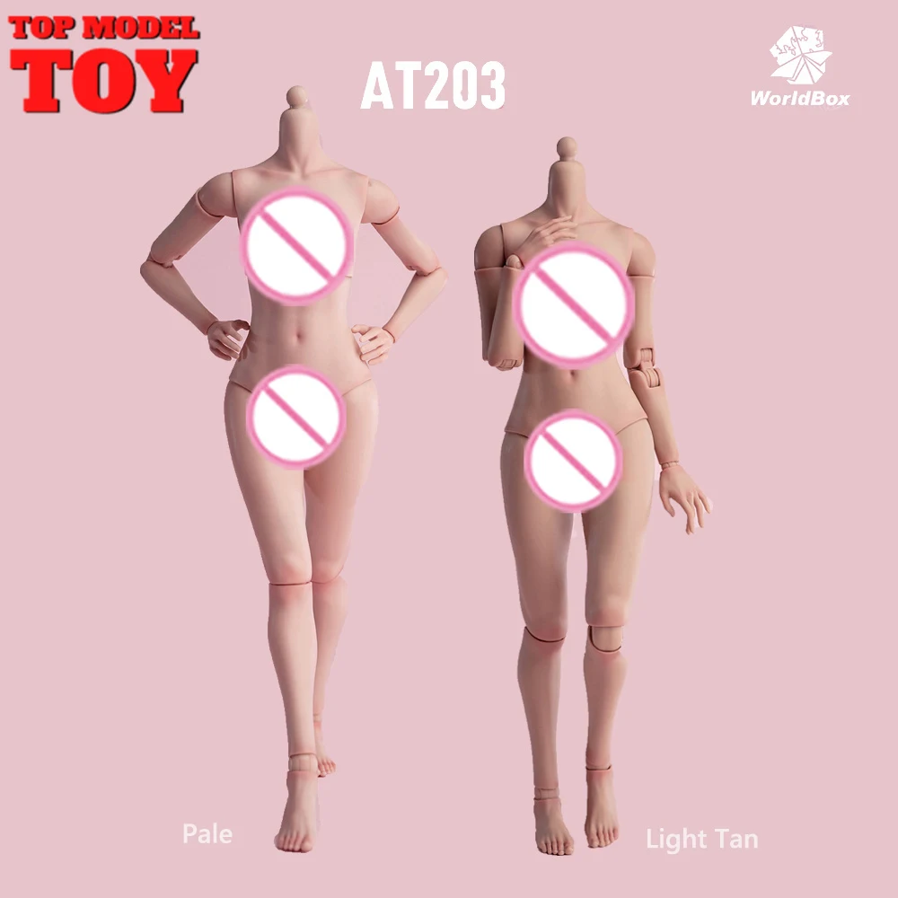 

Worldbox AT203 1/6 Girl Body Flexible Body Normal Fat Leg 12'' Pale/Light Tan Skin Action Figure Model for Woman