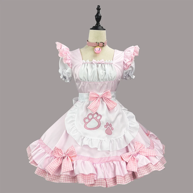 Sweet Cat Girl Maid Costume Cosplay Anime giapponese Lolita Coffee cameriera Halloween Party Dress Women Comic Con Role Play Outfit