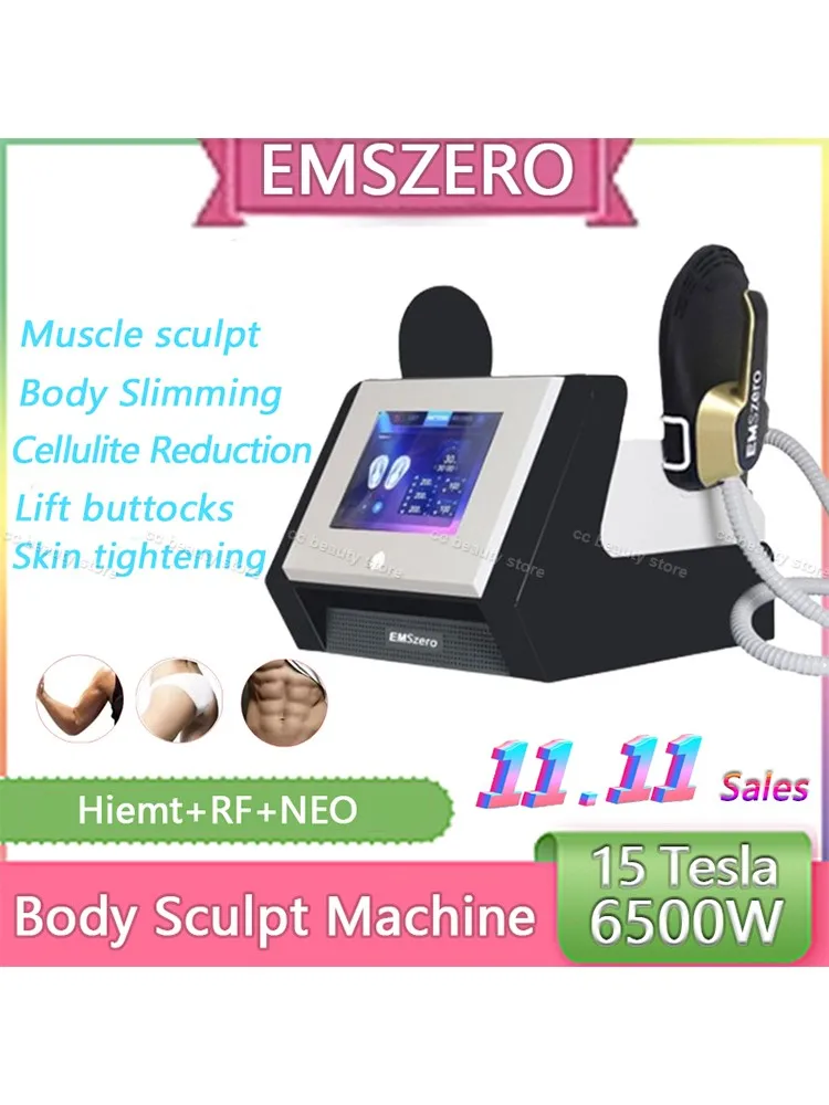 

EMSzero NEO RF EMS Body Slimming Sculpting 6500W Fat Burning Nova 15 Tesla Weight Lose Electromagnetic Muscle Stimulate Machine