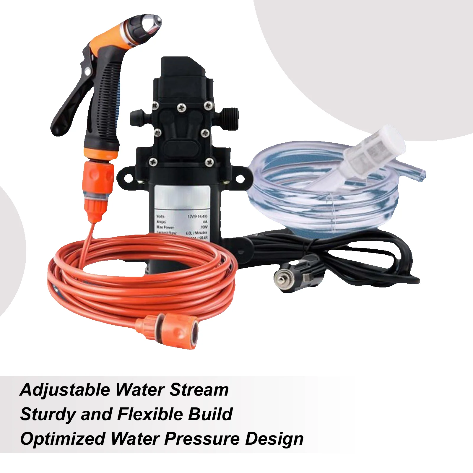 

Автомобильная мойка высокого давления, портативная мойка высокого давления 12 В, электрические чистящие средства для патио, лодки, колеса авто, подъездной дороги, грузовика, шины, авто