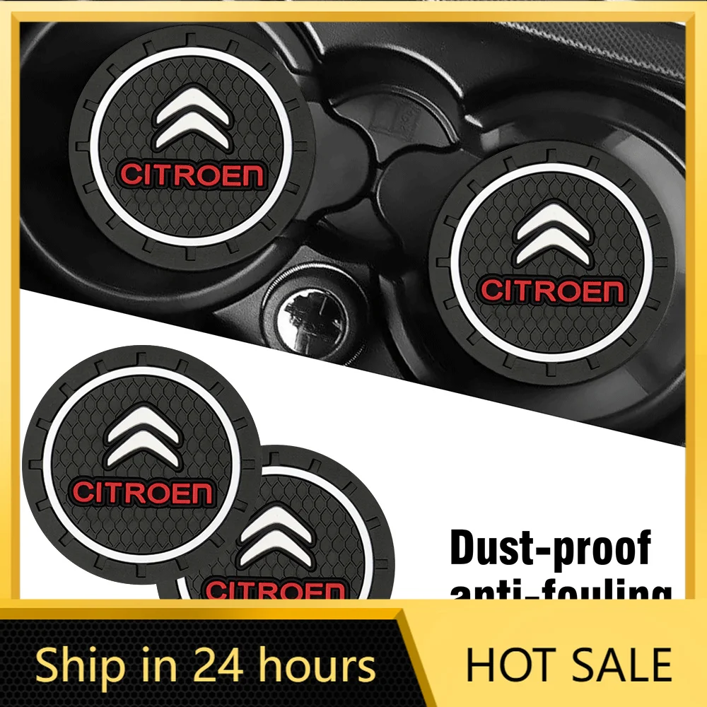 

Car Sticker Valve Core Car Coaster Water Cup Non-Slip Silica Gel Pad Car Accessorie For Citroen C4 Berlingo C3 Aircross C5 Aircr