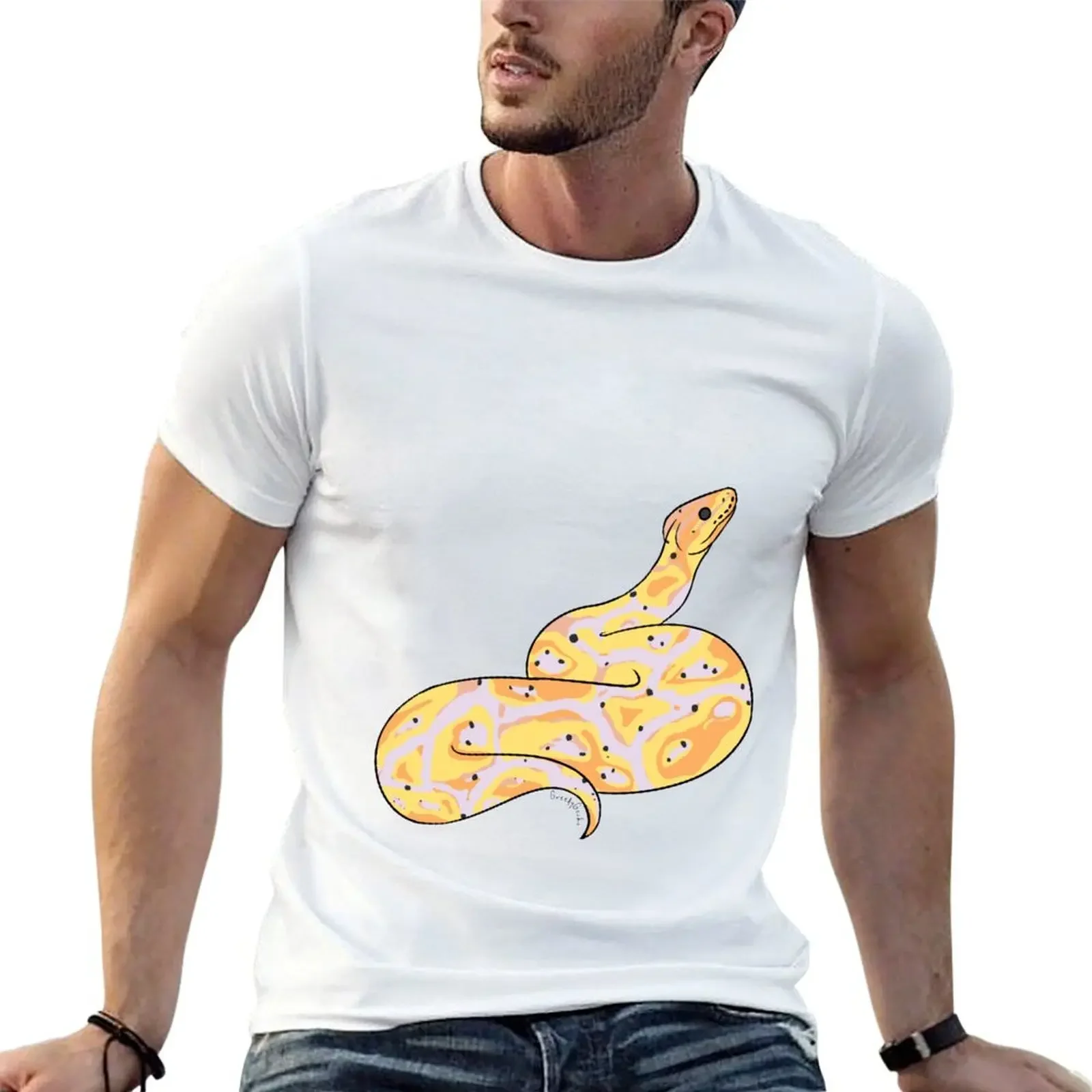 Coral Glow Ball Python T-Shirt cotton graphic tees for a boy slim fit t shirts for men