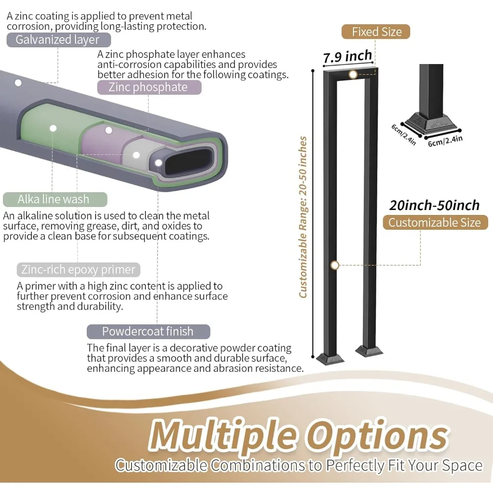 درابزين سلالم خارجي معدني أسود مع منحنيات زخرفية للخطوات الداخلية والخارجية والشرفة والسلامة على سطح السفينة والأناقة #4