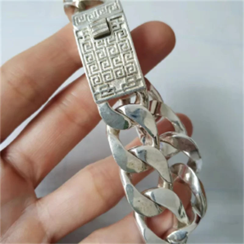 wholesale Tibetan Silver Fashion Longevity Pattern Bracelet Personalized Jewelry Exquisite Workmanship Jewelry Men Women Gift