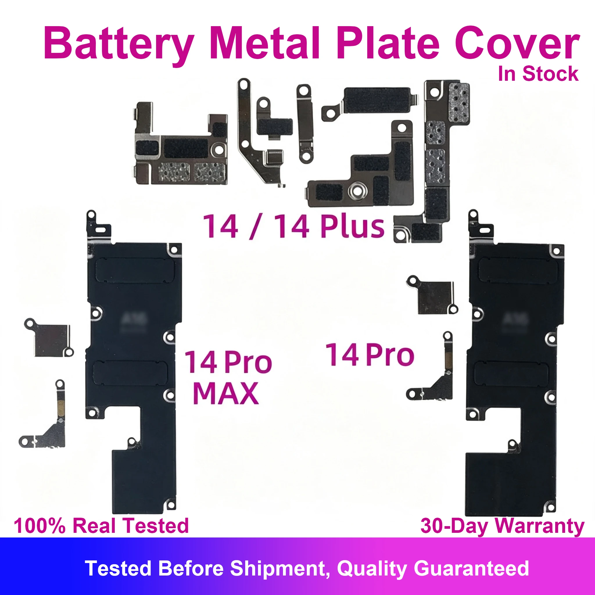 Battery FPC Metal Plate Cover For iPhone 14 Plus Pro Max Inner Bracket Clip Replacement Repair Parts