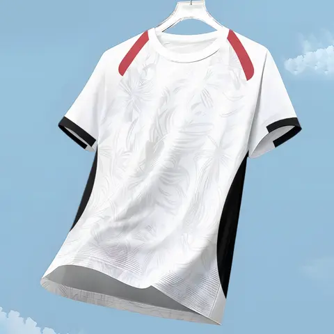 Men's Badminton T-shirt Quick-drying Breathable Sports T-shirt Fitness Clothes Running Top Summer Loose Short-sleeve Gym T-shirt