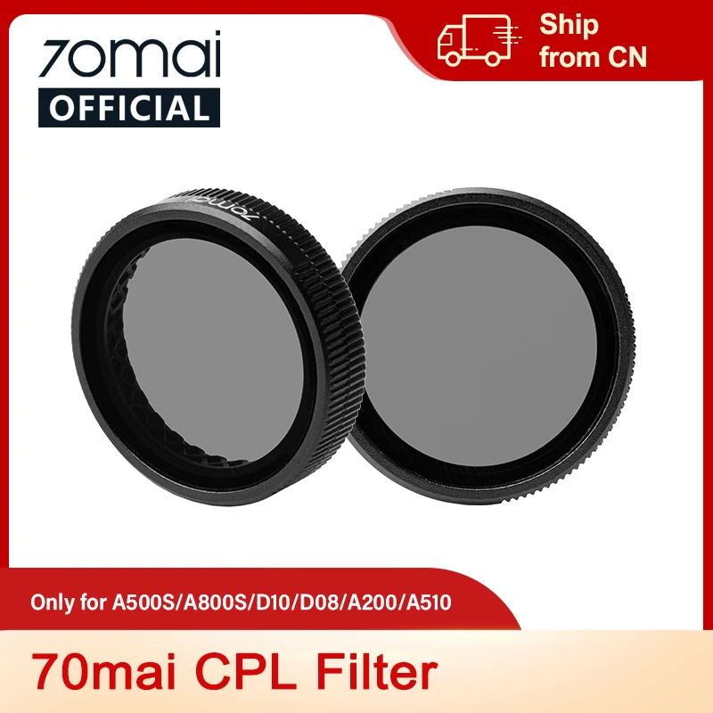 70mai-filtro CPL Original, solo para cámara de salpicadero, DVR para coche, A510/A200/A800S/A500S/Lite2 D10/Lite D08