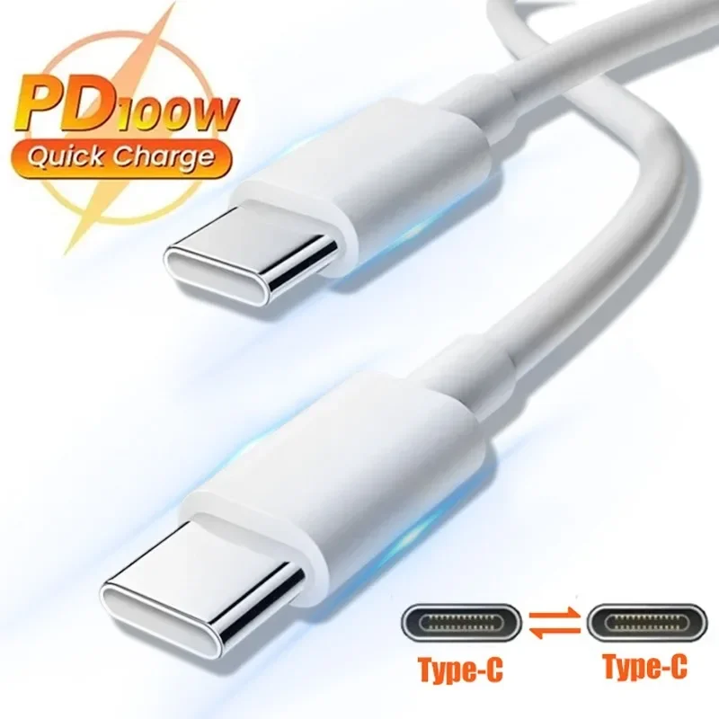 

PD 100W 60W USB C to C Cable Fast Charge Data Cable For Macbook iPhone 15 Huawei Xiaomi Type C to Type-C Data Line