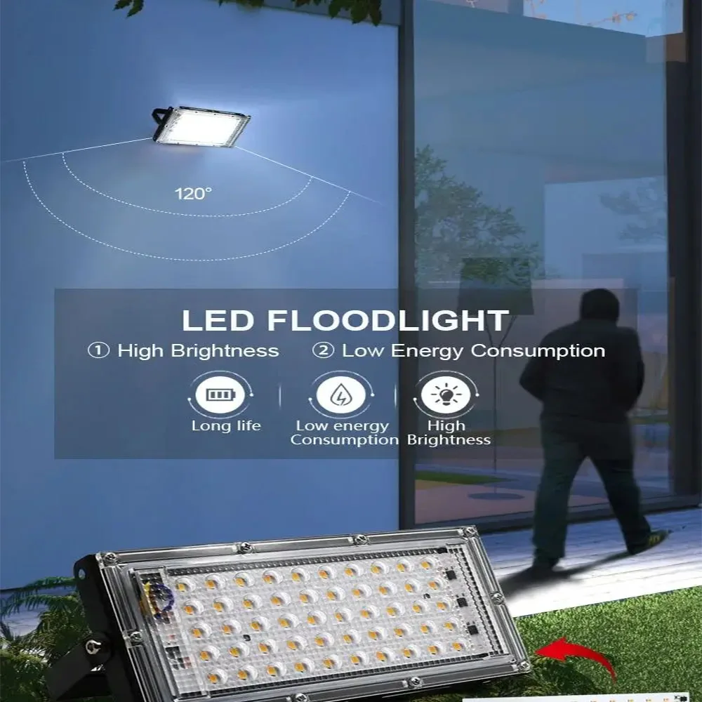 Imagem -06 - Luz de Inundação Impermeável ao ar Livre Refletor Spotlight Jardim de Rua Parede Exterior Lâmpadas de Paisagem ac 220v 230v 240v 50w