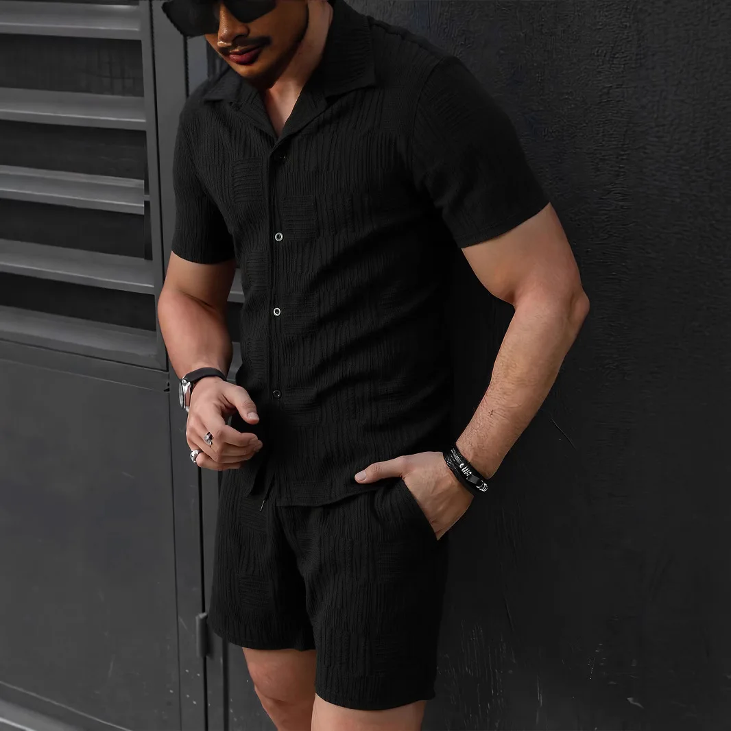 

Polo Casual Loose Short-sleeved Shorts Sports Suit 2025 Fashion Men's New Spring And Autumn High Street
