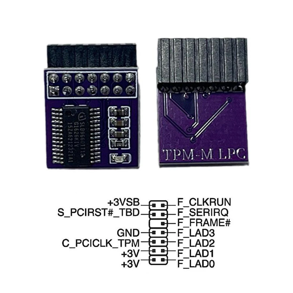14Pin بطاقة عن بعد LPC واجهة GC-TPM2.0 مجلس وحدة التحكم عن بعد دعم اللوحة الأم متعددة العلامات التجارية البسيطة لاختبار ترقية WIN11